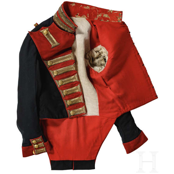 Extrem seltene Uniform M 1827 eines Offiziers der Kompanie der Palastgrenadiere, Russland, 1. Hälfte 19. Jhdt.