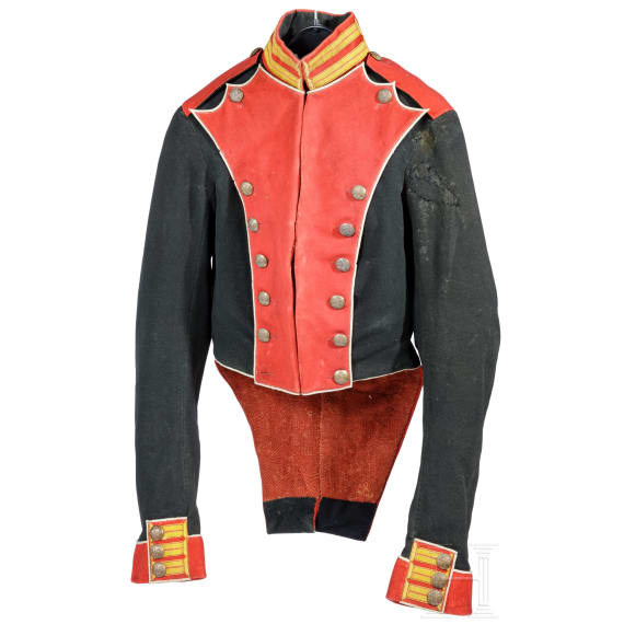 A Russian uniform tunic for enlisted men of the Life Guards Preobrazhensky Regiment, mid-19th century