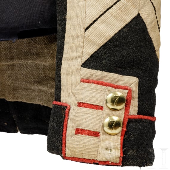 A Russian drummer's tunic from the Crimean War 1853-56, dated 1854