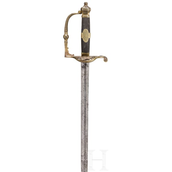 A presentation sword from Pope Pius IX to Franz Xaver Heinrich Maria Graf von Korff vulgo Schmising-Kerssenbrock (1781 - 1850)