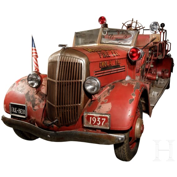 A Ransom REO Speed Wagon "Firetruck", Midway Fire Company, Enola, 1937