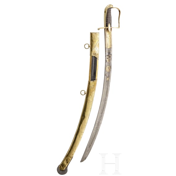 A German lion's head sabre for hussar officers, late 18th century
