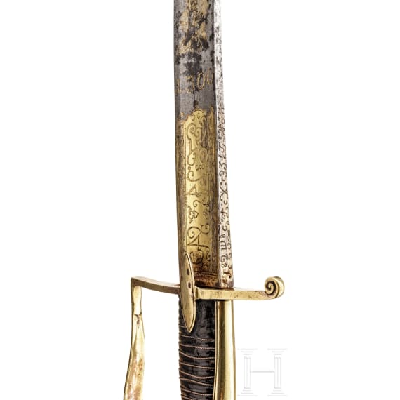A German lion's head sabre for hussar officers, late 18th century