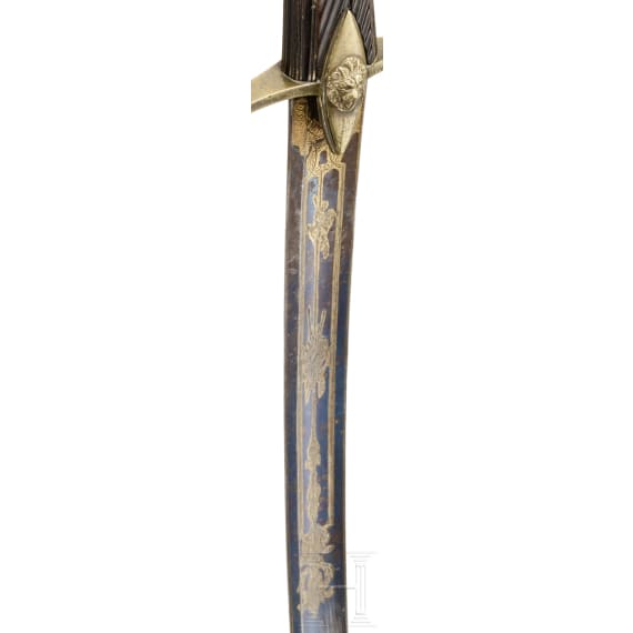A lion's head sabre for officers of the light cavalry, circa 1810