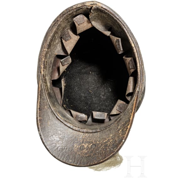 A shako, a bugle and a cartouche box of Mecklenburg troops, circa 1848 - 1900