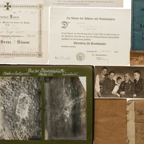 Certificates, documents, photo album and awards of an observer