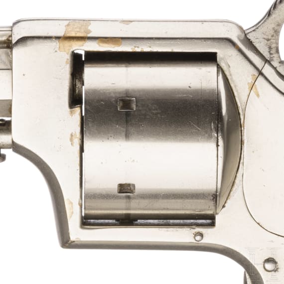 Plant's Front Loading 3rd Model "Army" Revolver "Merwin & Bray", vernickelt, in Schatulle