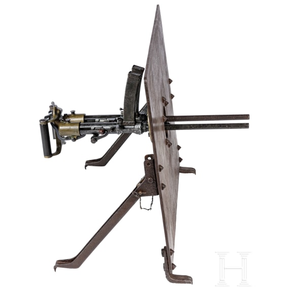 Villar Perosa Maschinenpistole Mod. 1915 mit Schildlafette