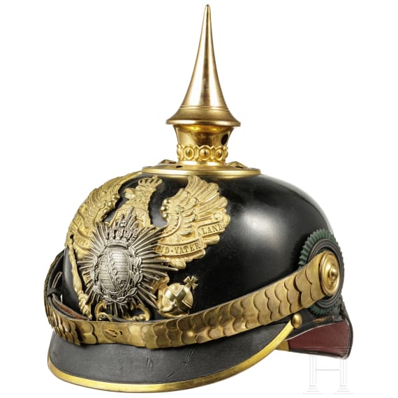 Helm für Offiziere der sächsischen Herzogtümer Altenburg, Meiningen oder Coburg, um 1900