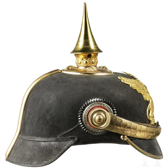 Helm für Offiziere im badischen Train-Bataillon Nr. 14, um 1900