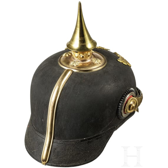 Helm für Offiziere im badischen Train-Bataillon Nr. 14, um 1900