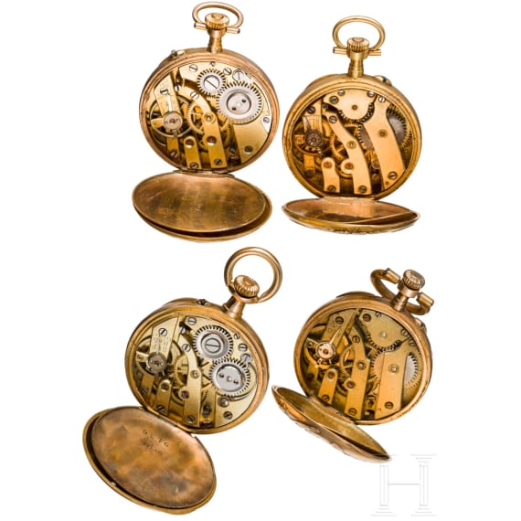 Four golden ladies pocket watches - Germany and Europe, early 20th century