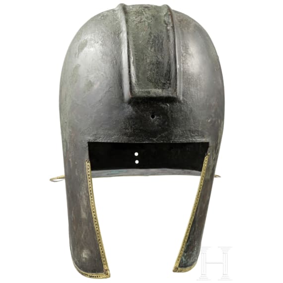 An impressive Illyrian Greek helmet, type III A, 6th to 5th century B.C.