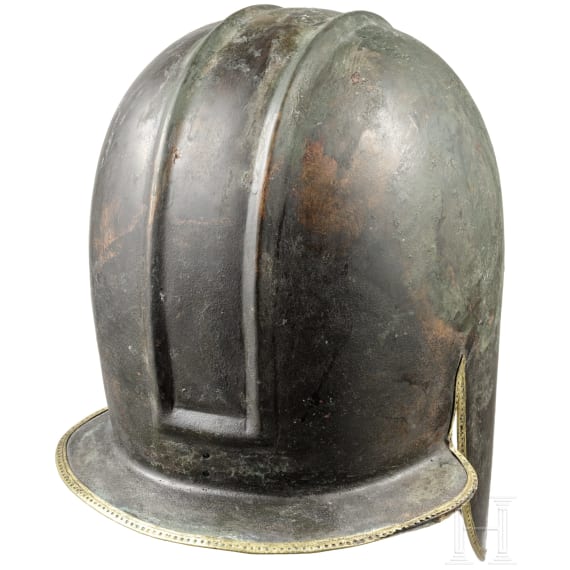 An impressive Illyrian Greek helmet, type III A, 6th to 5th century B.C.
