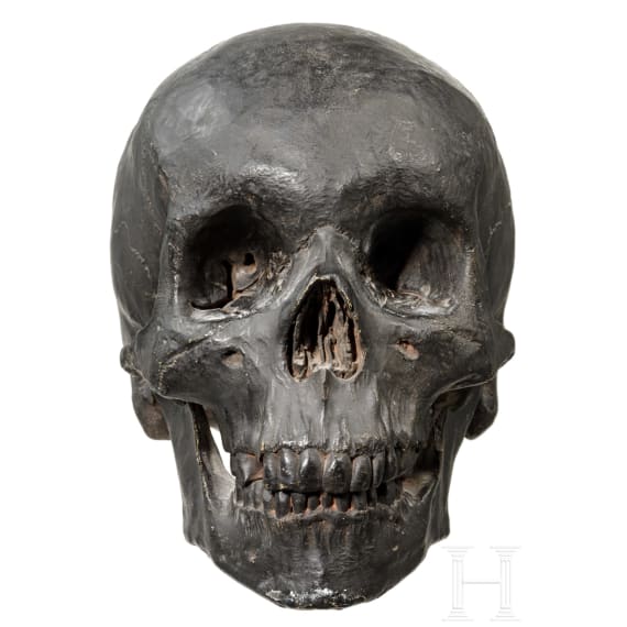A Viennese terracotta skull, Goldscheider, circa 1900