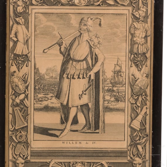 Kleine Sammlung von f&uuml;nf Kupferstichen mit Schwerpunkt Grafen von Holland, Spilman, um 1750