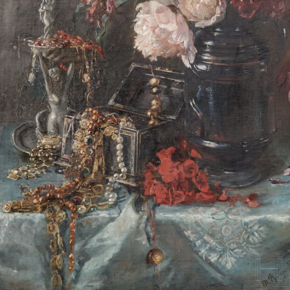 Marie Philips-Weber (1845 - 1942) - Stillleben mit Blumenstrau&szlig;