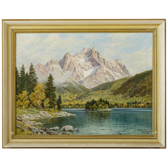 Carl Bertold - Eibsee mit Zugspitze, deutsch, 19./20. Jhdt.