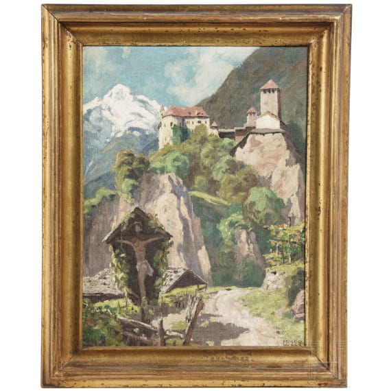 Friedrich Walz - Schloss Tirol, Italien, 20. Jhdt.