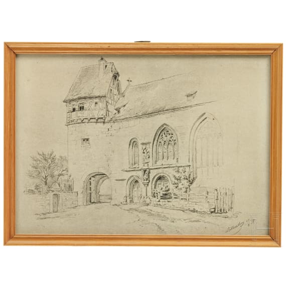 Kleine Sammlung Zeichnungen und Aquarelle, deutsch und Niederlande, 19. Jhdt.
