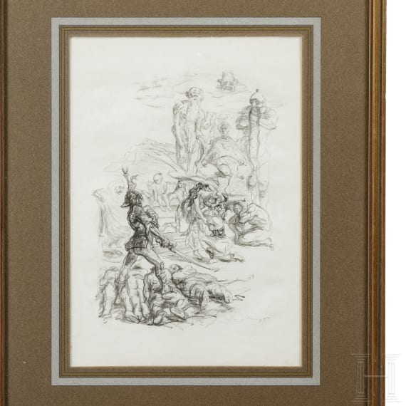 Vier Drucke, von Barlach, Corinth und Slevogt, deutsch, 20. Jhdt.