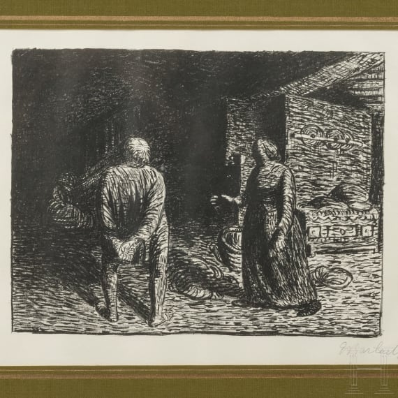 Vier Drucke, von Barlach, Corinth und Slevogt, deutsch, 20. Jhdt.