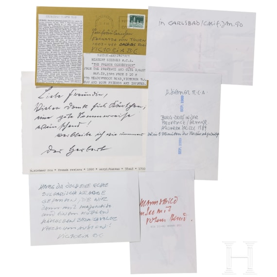 Herbert Siebner (1925 - 2003) - Drucke, Fotos, Briefe und B&uuml;cher des K&uuml;nstlers