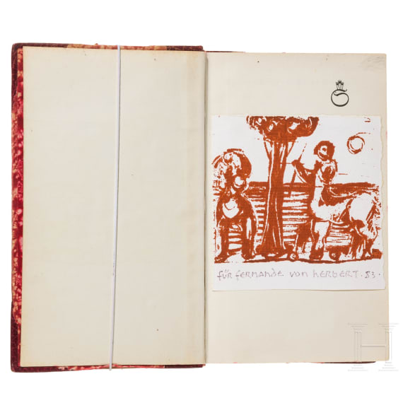 Herbert Siebner (1925 - 2003) - B&uuml;cher mit pers&ouml;nlicher Widmung und Signaturen, Todesbenachrichtigung Siebners, Drucke und Briefe