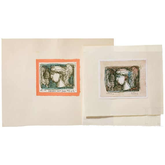 Herbert Siebner (1925 - 2008) - Farblithographien und Serigraphien mit pers&ouml;nlichen Widmungen, 2. H&auml;lfte 20. Jhdt.