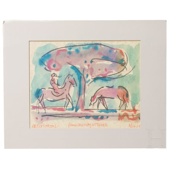 Herbert Siebner (1925 - 2008) - Farblithographien und Serigraphien mit pers&ouml;nlichen Widmungen, 2. H&auml;lfte 20. Jhdt.