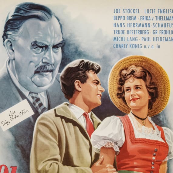 Willi Engelhardt - drei Filmplakate "Das Forsthaus in Tirol", "Flucht in die Dolomiten" mit Luis Trenker und "Oh, diese lieben Verwandten", 1950er Jahre
