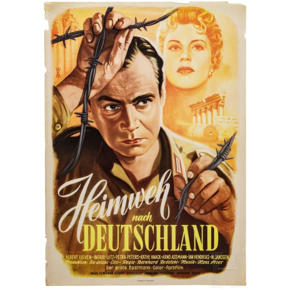 Willi Engelhardt - drei Filmplakate "Heimweh nach Deutschland", "Die letzte Nacht" und "Himmel &uuml;ber den S&uuml;mpfen", 1950er