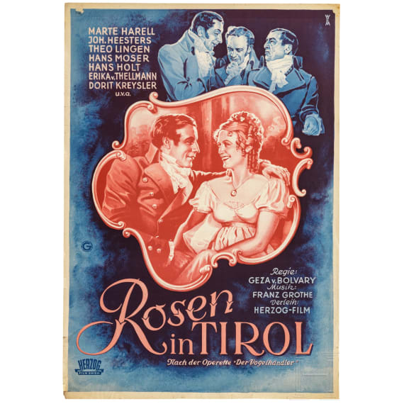 Willi Engelhardt - Filmplakat zu "Rosen in Tirol" mit Johannes Heesters, 1940