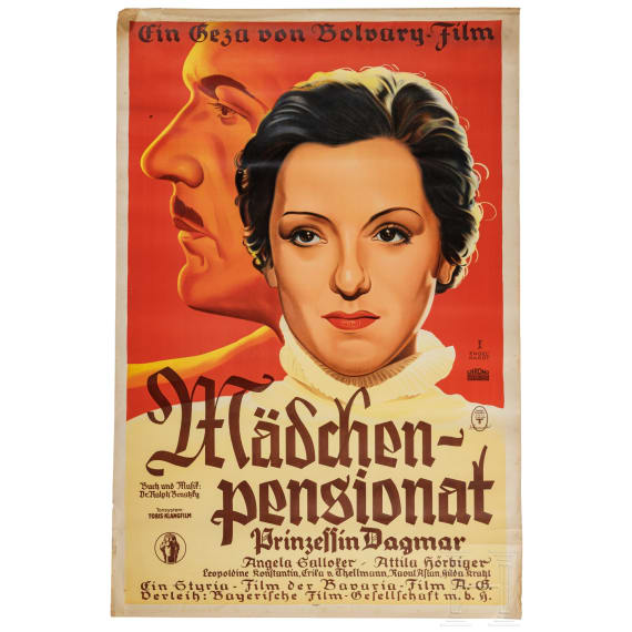Willi Engelhardt - Filmplakat zu "M&auml;dchen-Pensionat - Prinzessin Dagmar", 1936