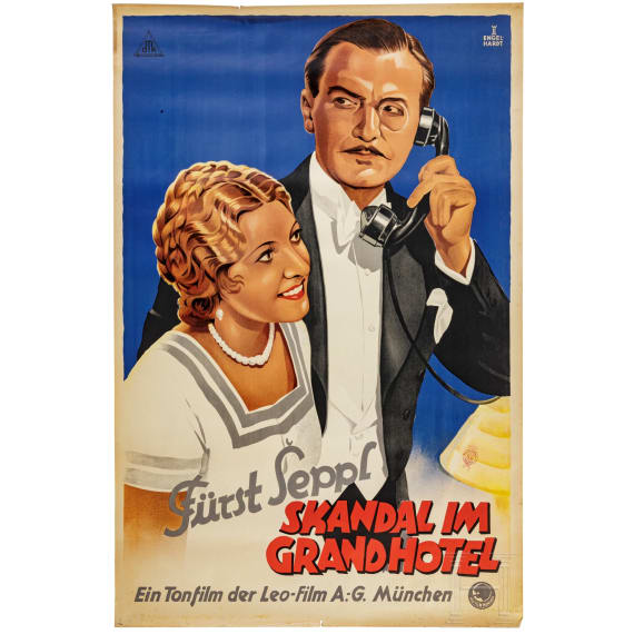 Willi Engelhardt - Filmplakat zu "F&uuml;rst Seppl - Skandal im Grandhotel", 1932