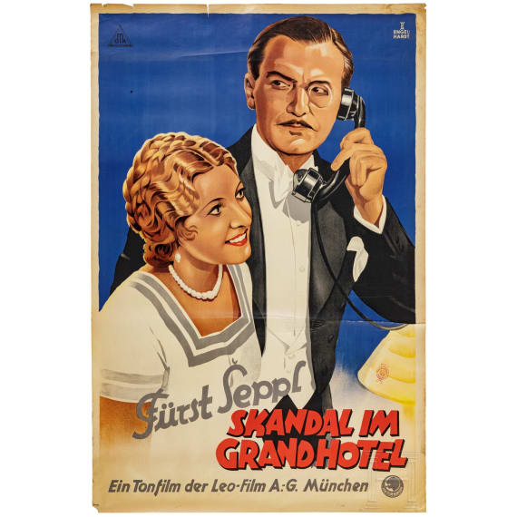 Willi Engelhardt - Filmplakat zu "F&uuml;rst Seppl - Skandal im Grandhotel", 1932