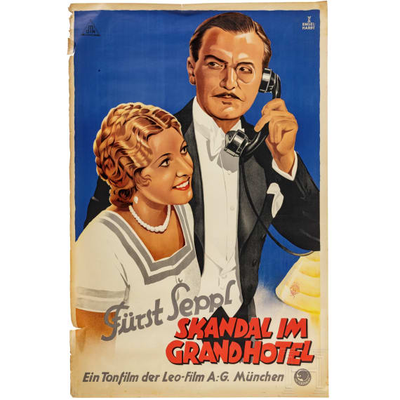 Willi Engelhardt - Filmplakat zu "F&uuml;rst Seppl - Skandal im Grandhotel", 1932