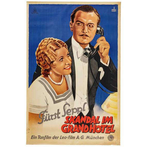 Willi Engelhardt - Filmplakat zu "F&uuml;rst Seppl - Skandal im Grandhotel", 1932