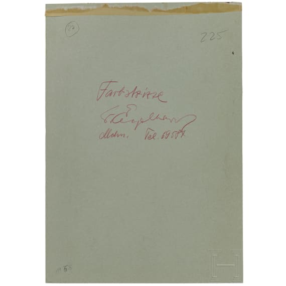 Willi Engelhardt - Gouache-Entwurf f&uuml;r ein Filmplakat zu "Die Erbarmungslosen", 1957