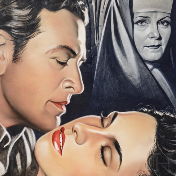Willi Engelhardt - Gouachebild als Plakatentwurf zu "Hinter Klostermauern", 1952