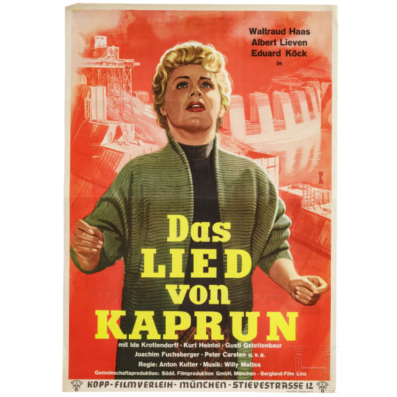 Willi Engelhardt - drei Filmplakate zu "Das Lied von Kaprun", "Razzia - Polizei stellt Rauschgiftbande" und "Auch die Augen hinterlassen Spuren", 1950er Jahre