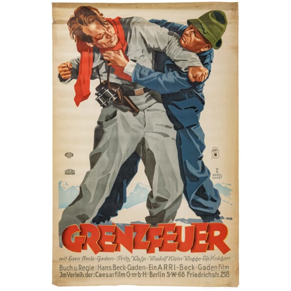 Willi Engelhardt - Filmplakat zu "Grenzfeuer - Der Schmuggler vom Watzmann", 1934