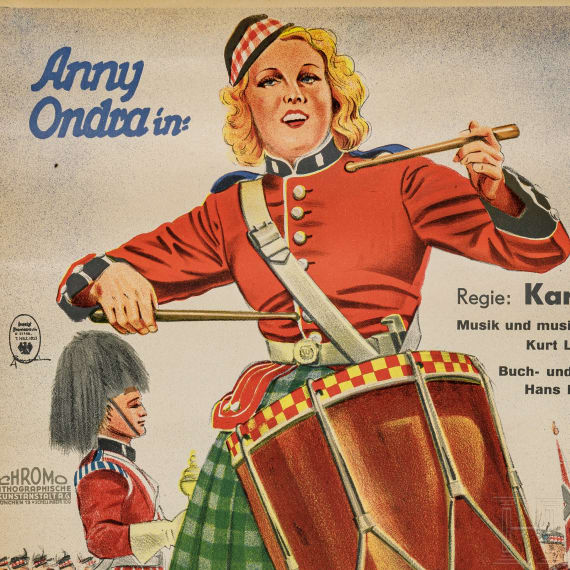 Willi Engelhardt - seltenes Filmplakat zu "Die Tochter des Regiments" mit Anny Ondra, 1933