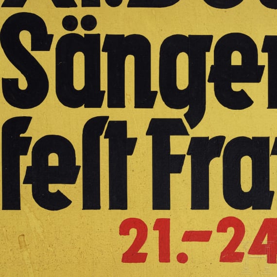 Willi Engelhardt - Plakatentwurf f&uuml;r "XI. Deutsches S&auml;ngerbundesfest Frankfurt am Main, 21.-24 Juli 1932"