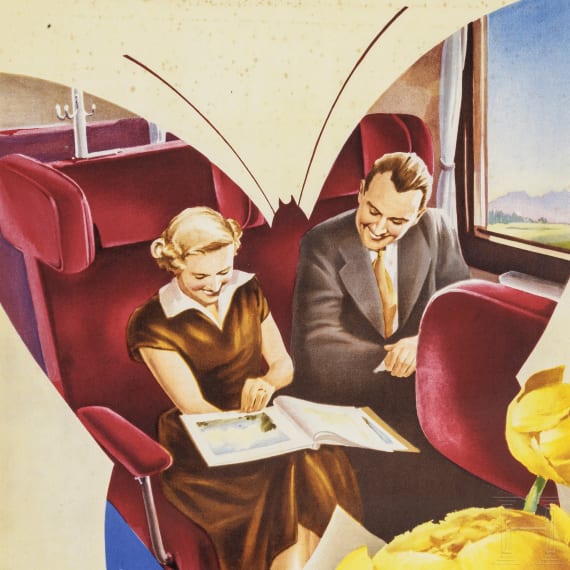 Otto Ottler - Plakat "DER Touristik - Touropa Reisen - Ferienexpress", 1950