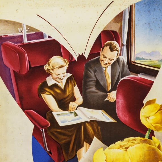 Otto Ottler - Plakat f&uuml;r "DER Touristik - Touropa Reisen - Ferienexpress", 1950