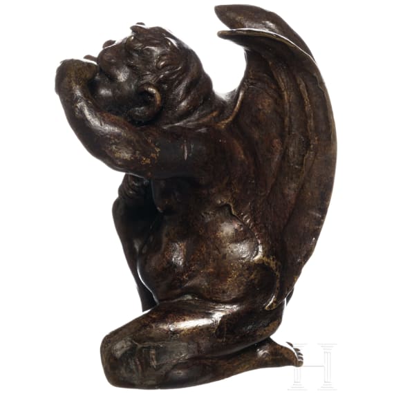 Kleine Bronzefigur eines Teufels, 19. Jhdt.