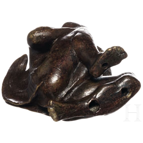Kleine Bronzefigur eines Teufels, 19. Jhdt.