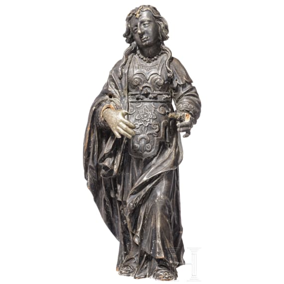 Heiligenfigur, s&uuml;ddeutsch, 17. Jhdt.