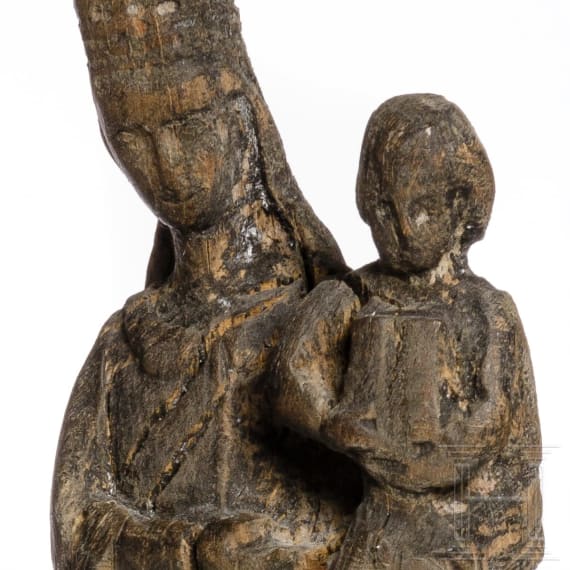 H&ouml;lzerne Statuette einer Madonna, Nordeuropa, 18. Jhdt.